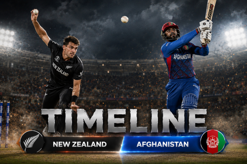 New Zealand National Cricket Team Vs Afghanistan National Cricket Team Timeline
