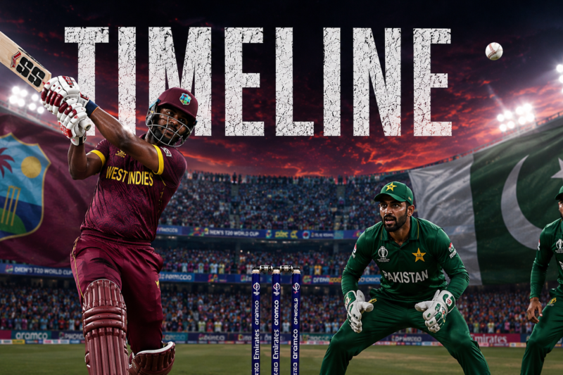 West Indies Cricket Team Vs Pakistan National Cricket Team Timeline